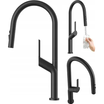 Vodovodní baterie Kuchyňská stojánková baterie Granitan NOKKA černá