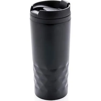 Hrnek s geometrickým vzorem, černá, černá