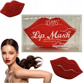 Péče o rty MASKA NA RTY USHAS ROSE HYDRATAČNÍ PRO ZÁŘIVÉ RTY 22 KUSŮ