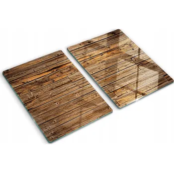 Obraz Ozdobné skleněné desky na krájení a servírování Dřevěná stěna 2x40x52 cm