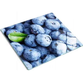 Obraz Kuchyňská Multifunkční Dekorativní Deska Tvrzené Sklo Borůvky 60x52 cm