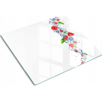 Obraz Dekorativní Deska Tvrzené Sklo Na Krájení Lesní Plody se Zmrzlinou 60x52 cm