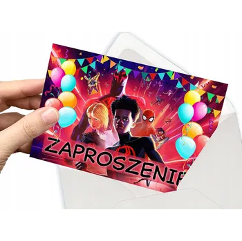 Pozvánka POZVÁNKA SPIDER-MAN SKRZEZ MULTIVERZUM NA DĚTSKOU OSLAVU + OBÁLKA
