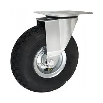 Příslušenství k zahradní technice Otočné ocelové pneumatické kolo 260 mm s ložiskem