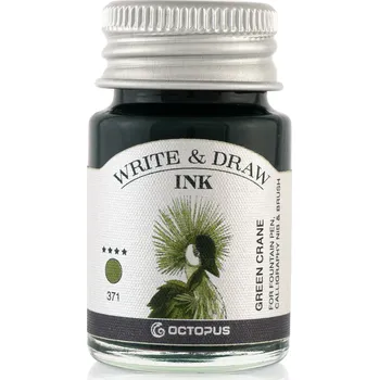 Octopus voděodolný inkoust na malování i psaní, zelený jeřáb Objem: 10 ml