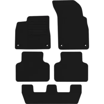 autokoberec Velurové autokoberce Edecor, sada 5 kusů