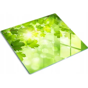 Obraz Ozdobná skleněná deska na krájení a servírování - Listy kaštanu 60x52 cm