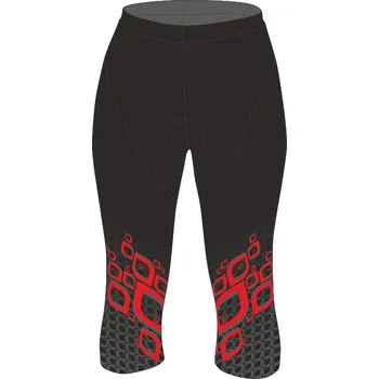 Dámské kraťasy Cyklistické KRAŤASY FORZA SPORT Red Eye nad kolena, velikost M