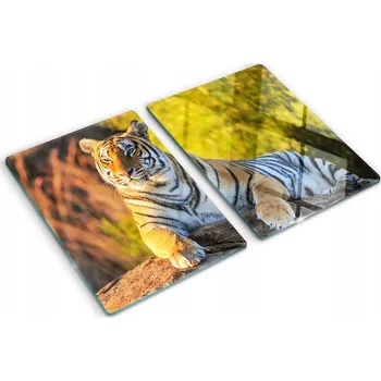 Obraz Skleněné kuchyňské desky na servírování s grafikou Portrét tygra 2x40x52 cm