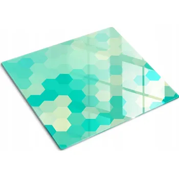 Obraz Skleněná kuchyňská deska na servírování s grafikou Geometrické tvary 60x52 cm