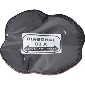 Sada na opravu pneumatiky Diagonální opravná vložka s nylonovou výztuží 98×98 mm (s podkladovou gumou), 1ks, Invento INVP-03X