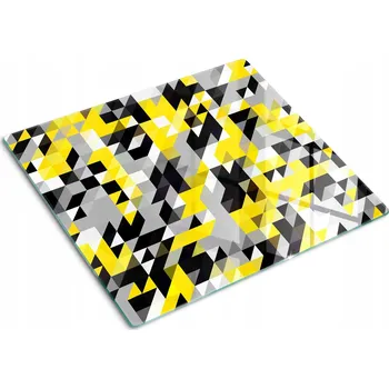 Obraz Dekorativní Skleněná Kuchyňská Deska na Krájení Geometrické tvary 60x52 cm
