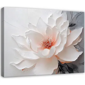 Obraz OBRAZ KVĚTINY 3D LILIE BÍLÁ DO LOŽNICE OBÝVÁKU KUCHYNĚ NA PLÁTNĚ 60x40