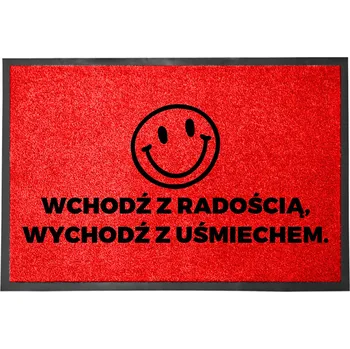 Rohožka VCHODOVÁ ROHOŽKA ČERVENÁ 40X60 CM - STYLOVÁ DEKORACE S VTIPNÝM POTISKEM