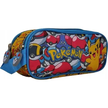 Penál Pokémon Pikachu penál dvoukomorový 22x9x8 cm – dětský, tuba, licencovaný