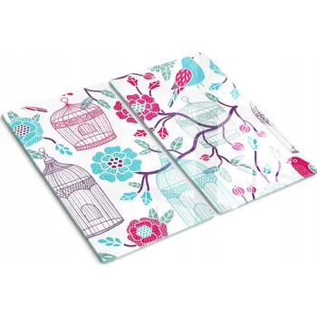 Obraz Dekorativní Desky Tvrzené Sklo na Krájení Klece pro ptáky 2x30x52 cm