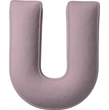 Polštář Polštář velurový písmeno U, 40 cm VELKÝ růžový