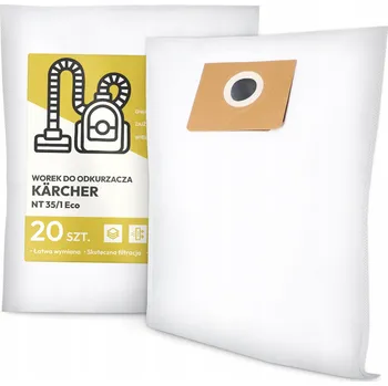 Sáček do vysavače 20x SÁČEK do VYSAVAČE Kärcher NT 35/1 Eco Syntetický Velký Sáček Sáčky G9