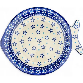Talíř Talíř ryba, mísa kulatý dek. 514 Keramika Bolesławiec