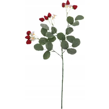 umělá květina Umělá Větvička maliníku, dekorativní, do kytice a do stolu, 55 cm