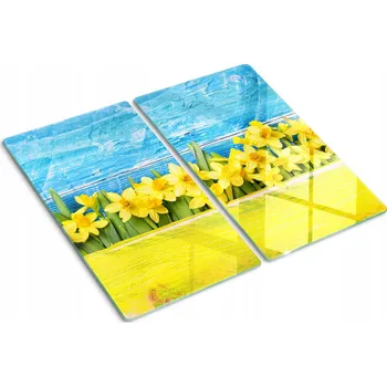 Obraz Sada tvrzených skleněných kuchyňských desek s motivem Narcisy 2x30x52 cm