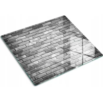 Obraz Odolná a stylová kuchyňská skleněná deska s motivem cihlové zdi 60x52 cm