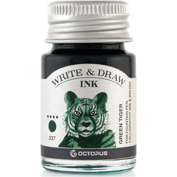 Octopus voděodolný inkoust na malování i psaní, zelený tygr Objem: 10 ml