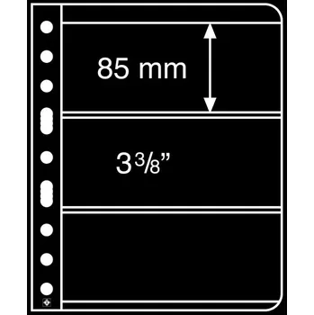 Poštovní známka Leuchtturm VARIO listy 3S - černé (bal. 5 ks)