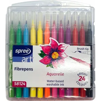 Sada štětcových Fixy KOH-I-NOOR na vodní bázi, 24 barev