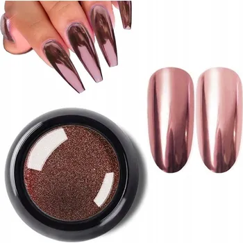 Prach na nehty Zrcadlo Chrom Metalický + aplikátor č. 12