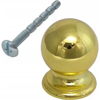 Nábytkové kování Nábytková úchytka zlatá, knopka 25x31,5mm, model 60