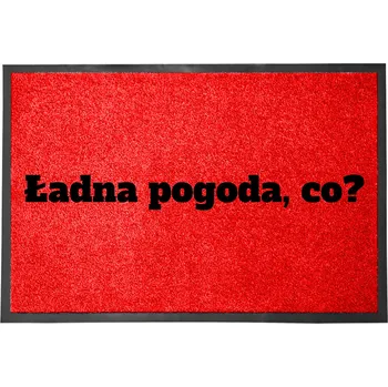 VCHODOVÁ ROHOŽKA ČERVENÁ 40X60 STYLOVÁ DEKORACE DO DOMU VTIPNÝ MOTIV POTISK