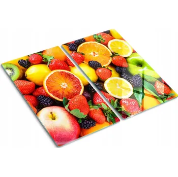 Obraz Sada dvou ozdobných skleněných kuchyňských desek Barevné ovoce 2x30x52 cm