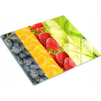 Obraz Multifunkční Dekorační Skleněná Deska do Kuchyně Barevné ovoce 60x52 cm