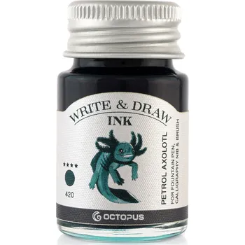 Octopus voděodolný inkoust na malování i psaní, petrolejový axolotl Objem: 10 ml