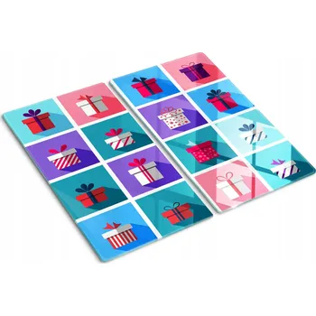 Obraz Tvrzené Skleněné Kuchyňské Desky s Dekorativním Potiskem, Dárkové, 2 ks 30x52 cm