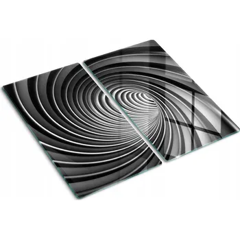 Obraz Skleněné kuchyňské desky na krájení a servírování s grafikou - Abstraktní vír, 2 ks, 30x52 cm