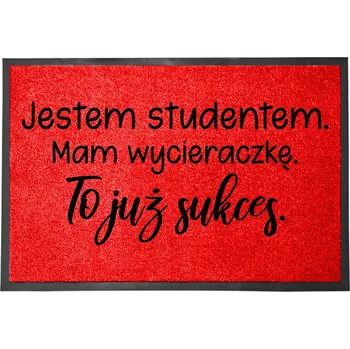 VCHODOVÁ ROHOŽKA ČERVENÁ 40X60 CM DOMÁCÍ HUMOR STYLOVÁ DEKORACE POTISK HIT