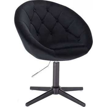 LuxuryForm DESIGN Kosmetické křeslo VERA VELUR na černém kříži - černé