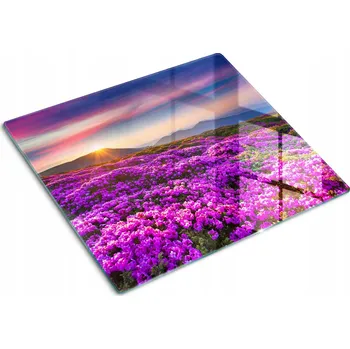 Obraz Kuchyňská Multifunkční Dekorativní Skleněná Deska Květy v horách 60x52 cm