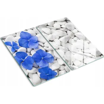 Obraz Skleněné kuchyňské desky na krájení s ozdobnou grafikou Hortenzie 2x30x52 cm