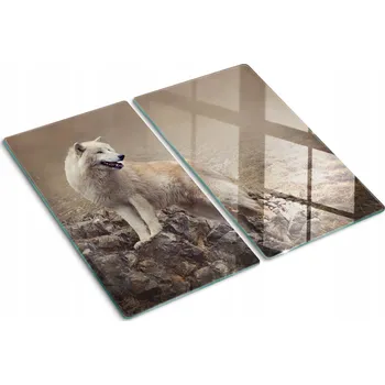 Obraz Odolné a stylové skleněné desky s motivem Bílá vlčí skála 2x30x52 cm