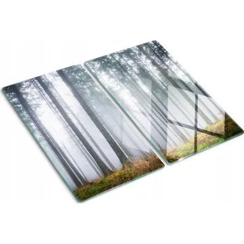 Obraz Tvrzené Multifunkční Dekorativní Skleněné Desky Mlha v lese 2x30x52 cm