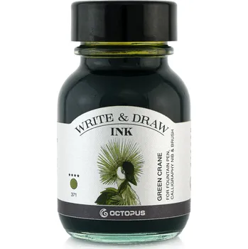 Octopus voděodolný inkoust na malování i psaní, zelený jeřáb Objem: 50 ml