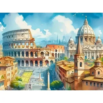 Diamantové malování Diamantové malování - Itálie letem světem (60x80)