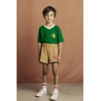 Chlapecká mikina Dětská bavlněná mikina Mini Rodini Sun 2562010975 zelená 77X, vel. 128-134