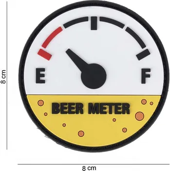 Módní doplněk 101 INC® Nášivka 3D PVC BEER meter