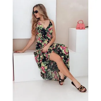 Dámské šaty Maxi šaty MISSBLOSSY v černé barvě