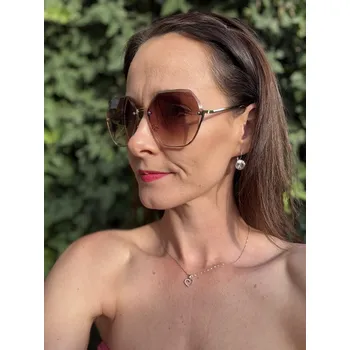 Sluneční brýle BudesIN Sluneční brýle Golden eye s hnědými skly