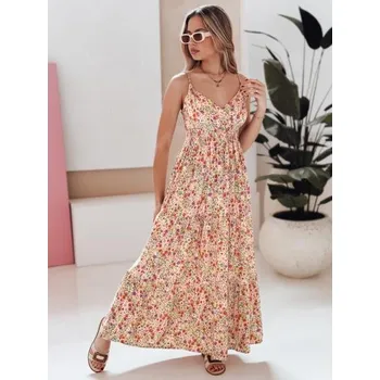 Dámské šaty FLORALUSH maxi šaty s červenofialovými květy